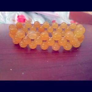 HSN yellow gemstone stretch bracelet